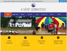Tablet Screenshot of campkidston.com